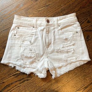 American Eagle White Denim Shorts
